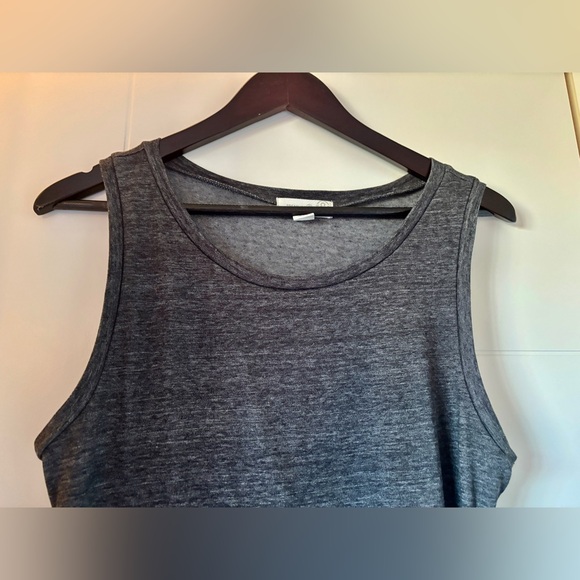 Treasure & Bond sleeveless ruched dress in dark grey size L - Picture 3 of 9